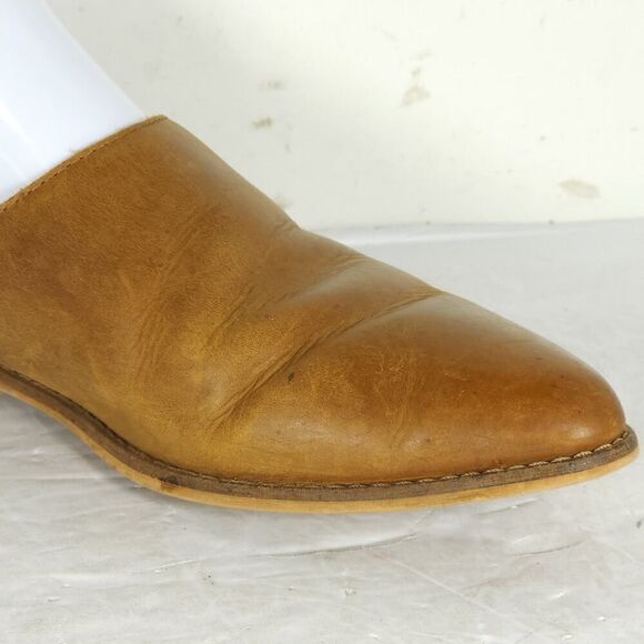 Frye women's Fenn US 7M Brown Leather Slip On Flat Mules Shoes - Picture 13 of 16